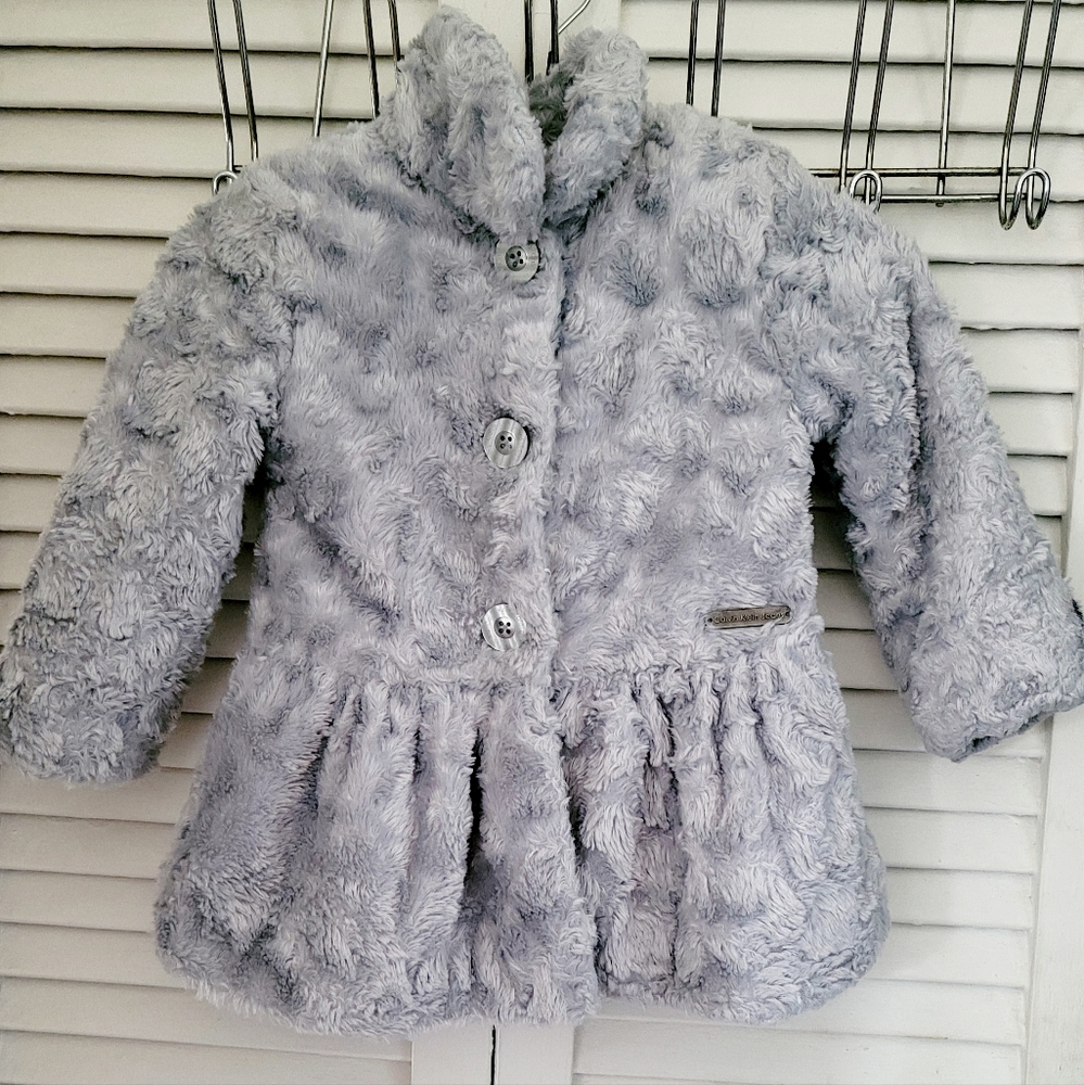 Calvin Klein Little Girl Faux Fur Jacket
